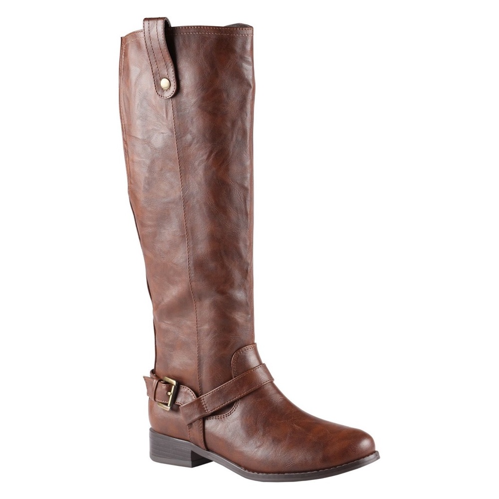 Call It Spring Reinbold Brown Leather Tall Boots
